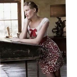 Baraschi (Anthropologie) Red/tan dress Size 4